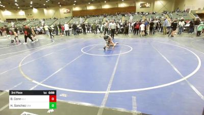 65 lbs 3rd Place - Brysen Conn, Illinois Valley YW vs Henry Sanchez, USA Gold