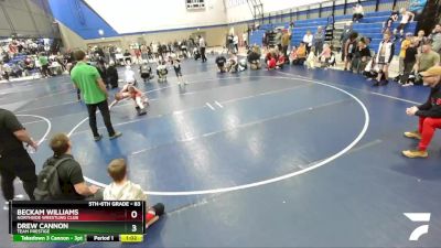 83 lbs Quarterfinal - Beckam Williams, Northside Wrestling Club vs Drew Cannon, Team Prestige