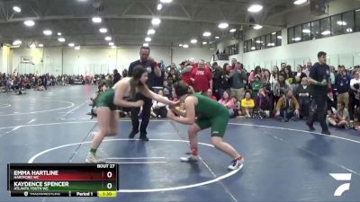 155 lbs Champ. Round 2 - Emma Hartline, Hartford WC vs Kaydence Spencer, Atlanta Youth WC