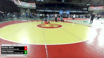 105 lbs Cons. Semis - Houston Jaimez, Victory Wrestling-Central WA vs Torben Sommer, Anacortes Hawkeyes Wrestling Club
