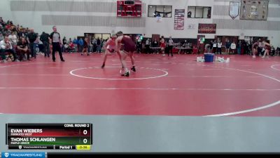 152 lbs Cons. Round 2 - Thomas Schlangen, Maple Grove vs Evan Wiebers, Mankato West