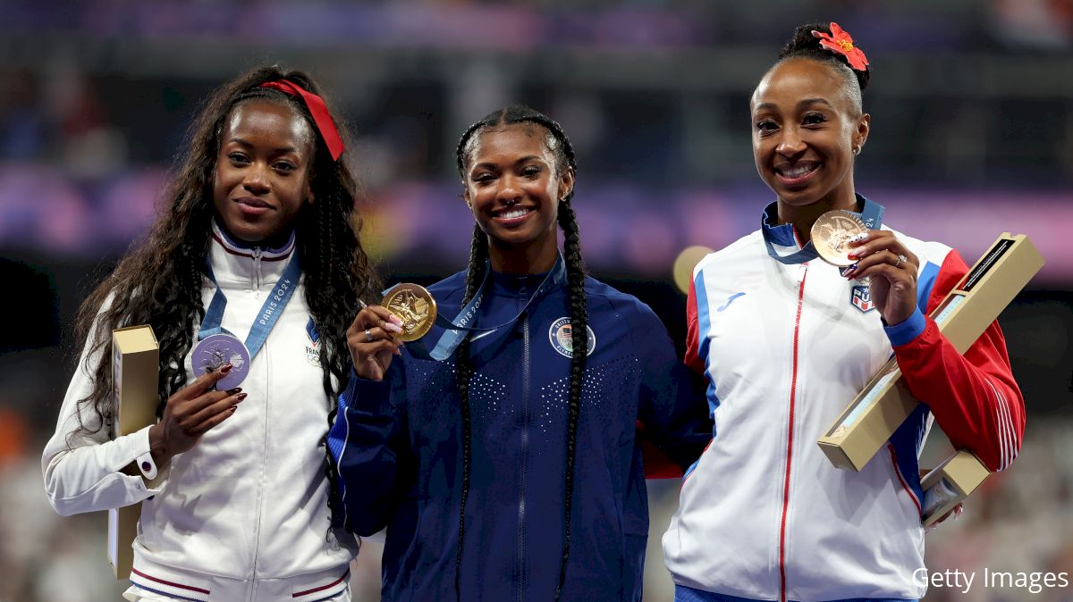 Masai Russell, Full Olympic 100m Hurdles Podium Sign With Grand Slam Track