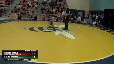 55 lbs 5th Place Match - Ezekiel Steele, Forest Lake Wrestling Club vs Cal McNamara, Zumbrota-Mazeppa Cougars