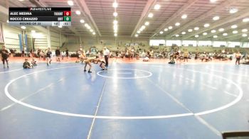 75 lbs Round Of 32 - Alec Medina, The Hunt Wrestling Club Black vs Rocco Creazzo, Grit Mat Club Blue