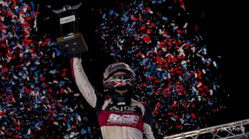 CJ Leary Reacts After Winning First Sprint Car Race At IMS