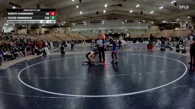 100 lbs Placement Matches (8 Team) - Saniya Hammonds, Cleveland High School vs Chloe Kemmerlin, Clarksville High School