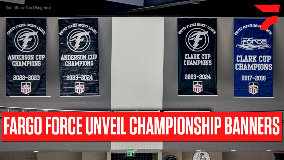 Fargo Force Unveil USHL Clark Cup And Anderson Cup Banners