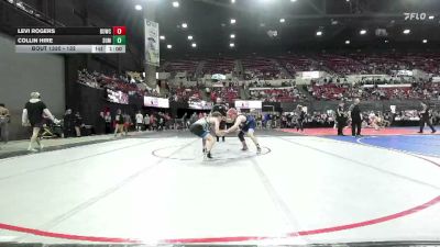 132 lbs Cons. Round 3 - Collin Hire, Spartan Youth Wrestling vs Levi Rogers, Dakota Rattlers Wrestling Club