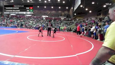 52 lbs Cons. Semi - Cooper Williams, Harrison Youth Wrestling vs Dawson Center, Prairie Grove Youth Wrestling