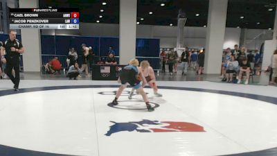 68 kg Champ. Rd Of 16 - Cael Brown, All-American Wrestling Club vs Jacob Penzkover, LaCrosse Area Wrestlers