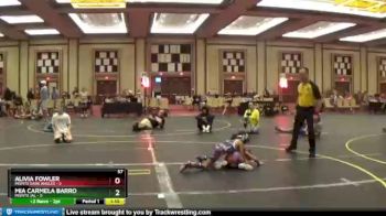 57 lbs Round 5 (8 Team) - Alivia Fowler, Misfits Dark Angles vs Mia Carmela Barro, Misfits JAL