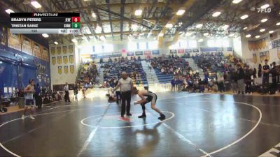 150 lbs Quarterfinals (8 Team) - Bradyn Peters, Jensen Beach vs Tristan Sainz, Somerset