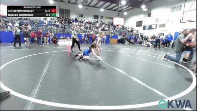66 lbs Rr Rnd 1 - Coralynn Hensley, Little Axe Takedown Club vs Marley Cummings, Piedmont