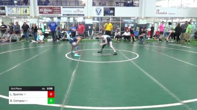 S-75 lbs 3rd Place - Lawson Sparks, PA vs Brody Compau, MI