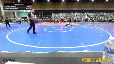 40 lbs Semifinal - Azalea Garcia, Red Wave Wrestling vs Coraline Sierra, Mantanona TC