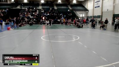 50 lbs Round 2 (8 Team) - Westyn Wasserburger, Midwest Destroyers vs Cade Hill, Black Fox Wrestling Team 2