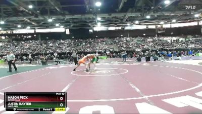 132 lbs Cons. Round 2 - Mason Peck, Idaho Falls vs Justin Baxter, Lakeland