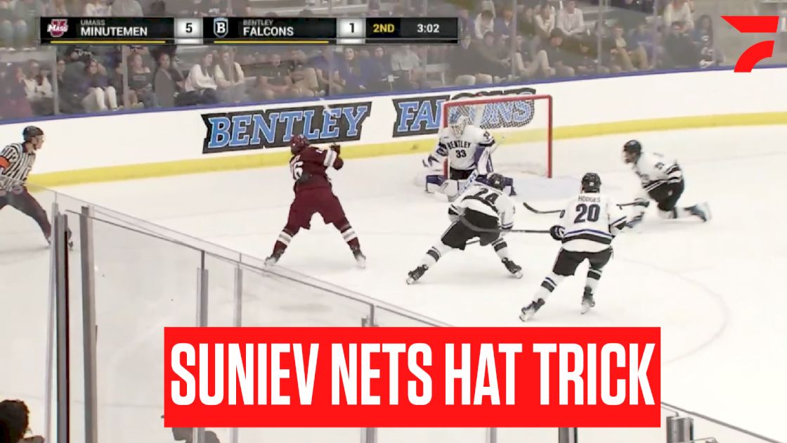 Flames Prospect Aydar Suniev Scores Hat Trick For UMass