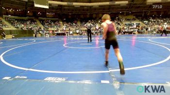 58 lbs Round Of 32 - Eli Hunt, Tulsa North Mabee Stampede vs Canaan Johnston, Mannford Pirate Youth Wrestling