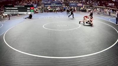 G 107 lbs Cons. Semi - Julia Raymond, Benton Girls vs Layla Higgins, Riverdale Girls