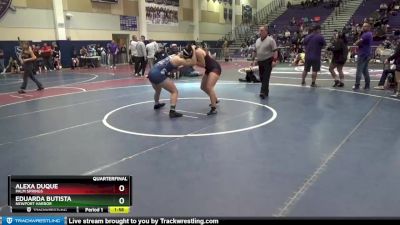 150 lbs Quarterfinal - Eduarda Butista, Newport Harbor vs Alexa Duque, Palm Springs