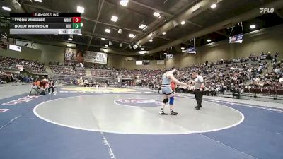 1A 215 lbs Semifinal - Tyson Wheeler, Monticello vs Boedy Morrison, Piute