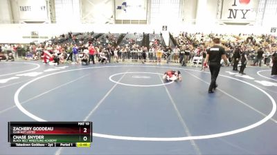 87 lbs Cons. Round 4 - Chase Snyder, Black Belt Wrestling Academy vs Zachery Goddeau, Club Not Listed