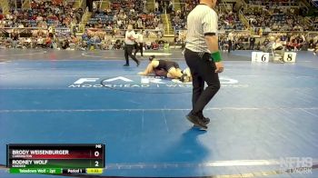 285 lbs Champ. Round 1 - Brody Weisenburger, Carrington vs Rodney Wolf, Kindred