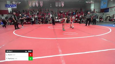 78 lbs Rr Rnd 1 - Liberty Hunt, Heat vs Timber Perkins, Caney Valley Wrestling