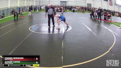 150 lbs Quarterfinal - Gunner Cortez, Virgin Valley vs Conner Hennessee, South Tahoe