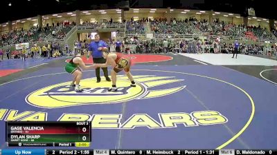 287 lbs Round 2 (4 Team) - Gage Valencia, Ontario vs Dylan Sharp, Sweet Home