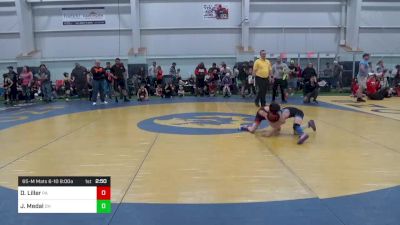 65-M Mats 6-10 8:00am lbs Round Of 32 - Delbert Liller, PA vs Jojo Medal, OH