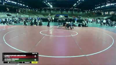 215 lbs Quarterfinal - Christopher Brunson, Palm Bay vs Myron Mendez, Southwest Miami