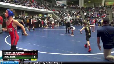 50 lbs Round 4 - Miles Trout, The Best Wrestler vs Brigham Schweitzer, Broken Bow Wrestling Club