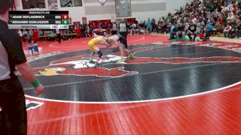 145 lbs Semifinal - Benjamin Gunlogson, Dawson-Boyd - Lac Qui Parle - Montevideo United vs Adam DeVlaeminck, Minneota