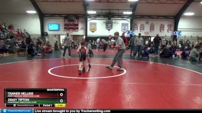 4 lbs Quarterfinal - Tanner Hellige, Fort Madison Wrestling Club vs Ziggy Tipton, Champions Wrestling Club