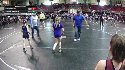 82 lbs Cons. Round 4 - Piper Hammon, Palmyra Wrestling Club - Girls vs Leah Allen, Garden County Wrestling Club