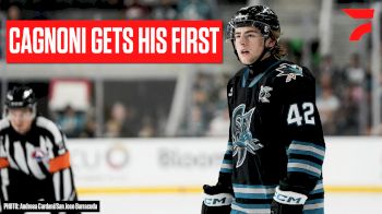 San Jose Sharks Prospect Luca Cagnoni Scores First Pro Goal En Route To Barracuda Shutout Win