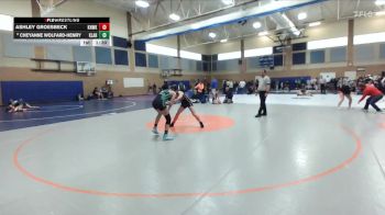 135lbs Champ. Round 3 - Ashley Groesbeck, Kennewick (Girls) vs Cheyanne Wolfard-Henry, Klahowya (Girls)