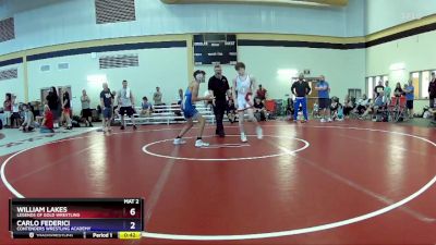 113 lbs 3rd Place Match - William Lakes, Legends Of Gold Wrestling vs Carlo Federici, Contenders Wrestling Academy