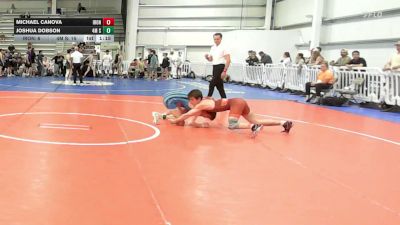 132 lbs Rr Rnd 3 - Michael Canova, Iron Faith Gold - HSB vs Joshua Dobson, 4M Strength - HSB