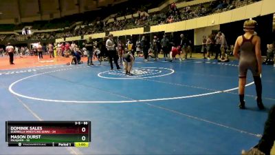 88 lbs Cons. Semi - Dominik Sales, Guerrilla Wrestling (GWA) vs Mason Durst, Fauquier