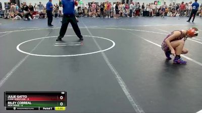 98 lbs Round 7 (8 Team) - Riley Correal, Iron Horse vs Julie Gatto, Clinic Wrestling