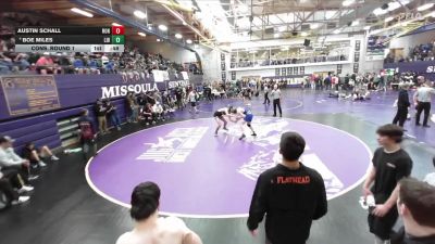 157 lbs Cons. Round 1 - Austin Schall, Ronan vs Boe Miles, Libby