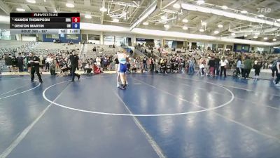157 lbs Semifinal - Kamon Thompson, Sanderson Wrestling Academy vs Denton Martin, Uintah Wrestling