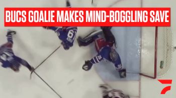 Des Moines Buccaneers Goalie Eliot Séguin-Lescarbeau Makes Mind-Boggling Save Against Waterloo