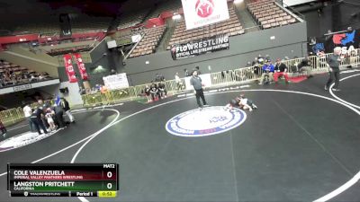 63 lbs Cons. Round 3 - Cole Valenzuela, Imperial Valley Panthers Wrestling vs Langston Pritchett, California