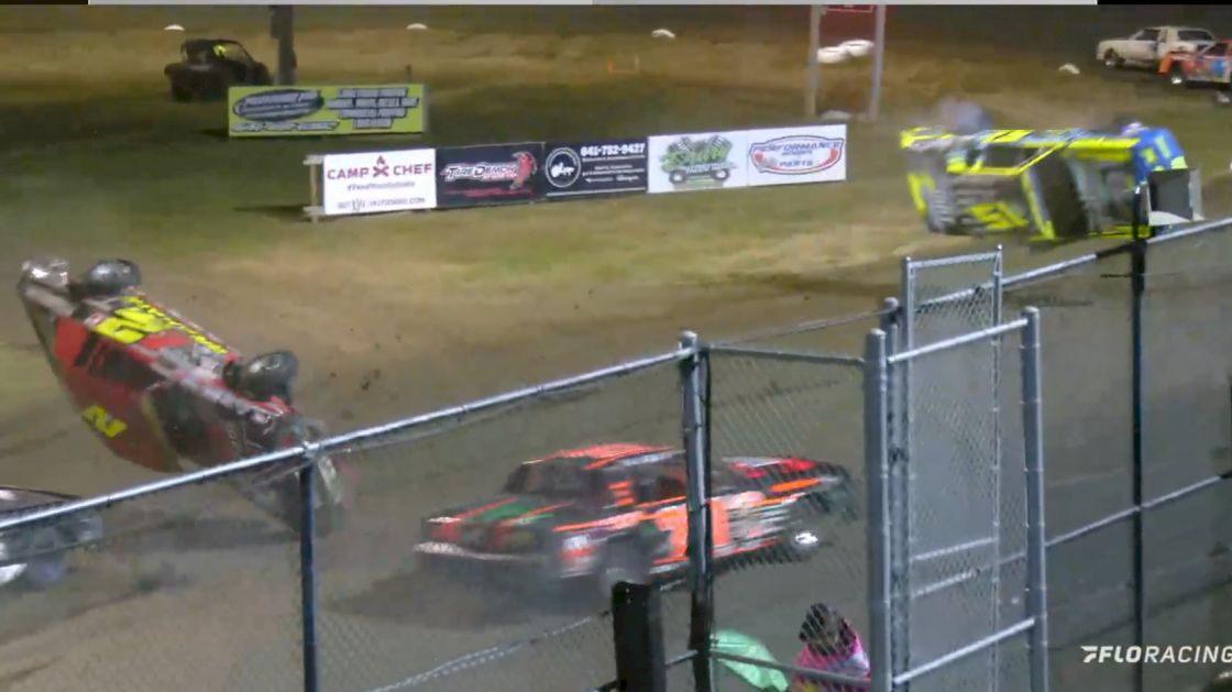 Wild Hobby Stock Double Flip At Marshalltown Speedway