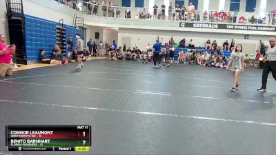 96 lbs Round 5 (6 Team) - Benito Barnhart, Florida Punishers vs Connor Leaumont, West Forsyth WC