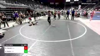 73 lbs Consolation - Miguel Gamez, Brighton WC vs Easton Evans, LSRV Mat Rats